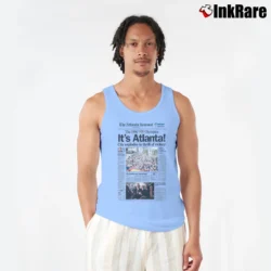 Men’s 1996 Atlanta Olympics Newspaper Tank Top in light blue | Breathable, Active-Friendly Design