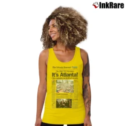 Women’s 1996 Atlanta Olympics Newspaper Tank Top in yellow | Lightweight, Movement-Friendly