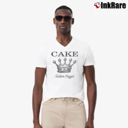 Men’s 1996 Cake Fashion Nugget Band V-Neck Tee in white | Sharp, Breathable, Everyday Staple