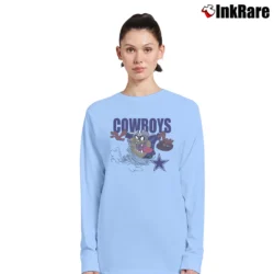 Women’s 1996 Dallas Cowboys Looney Tunes Tasmanian Devil Long-Sleeve Top in light blue | Sleek, Versatile, All-Season
