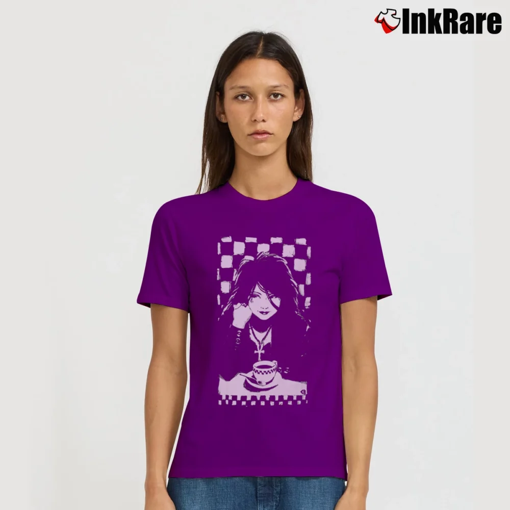Women’s 1996 Death Sandman DC Marvel Neil Gaiman Signature T-Shirt in purple | Soft, Flattering Fit