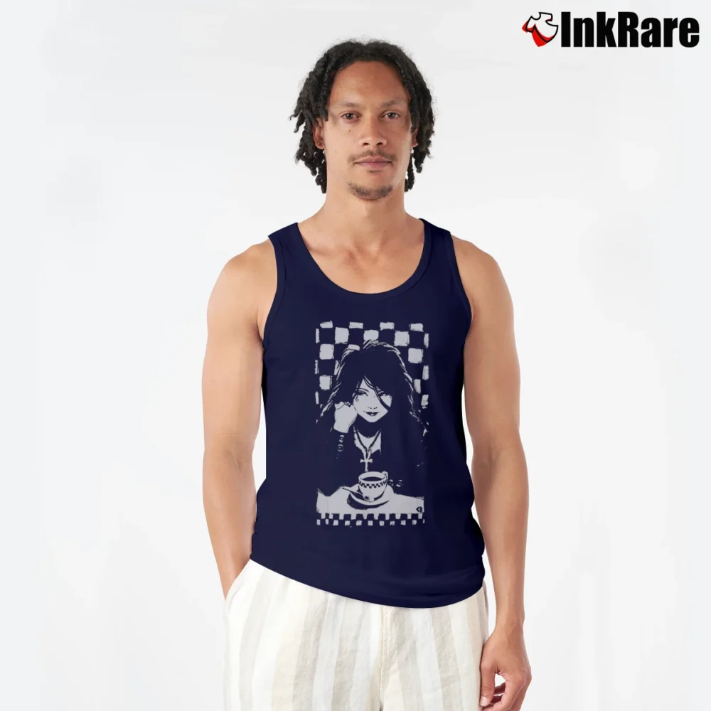 Men’s 1996 Death Sandman DC Marvel Neil Gaiman Tank Top in navy | Breathable, Active-Friendly Design
