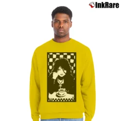 Men’s 1996 Death Sandman DC Neil Gaiman Marvel Rap Classic Crewneck Sweatshirt in yellow | Cozy Fabric, Clean Style