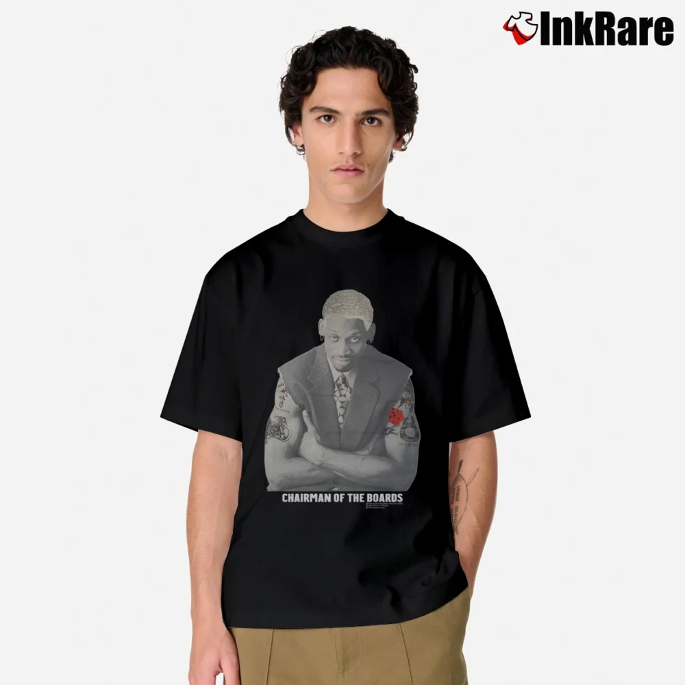 Men’s 1996 Dennis Rodman Chairman Boards Classic T-Shirt in black | Soft, Breathable Everyday Wear