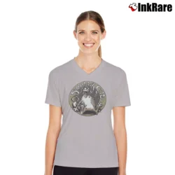 Women’s 1996 Friends Smelly Cat Promo V-Neck Tee in sport grey | Chic Neckline, Soft Texture