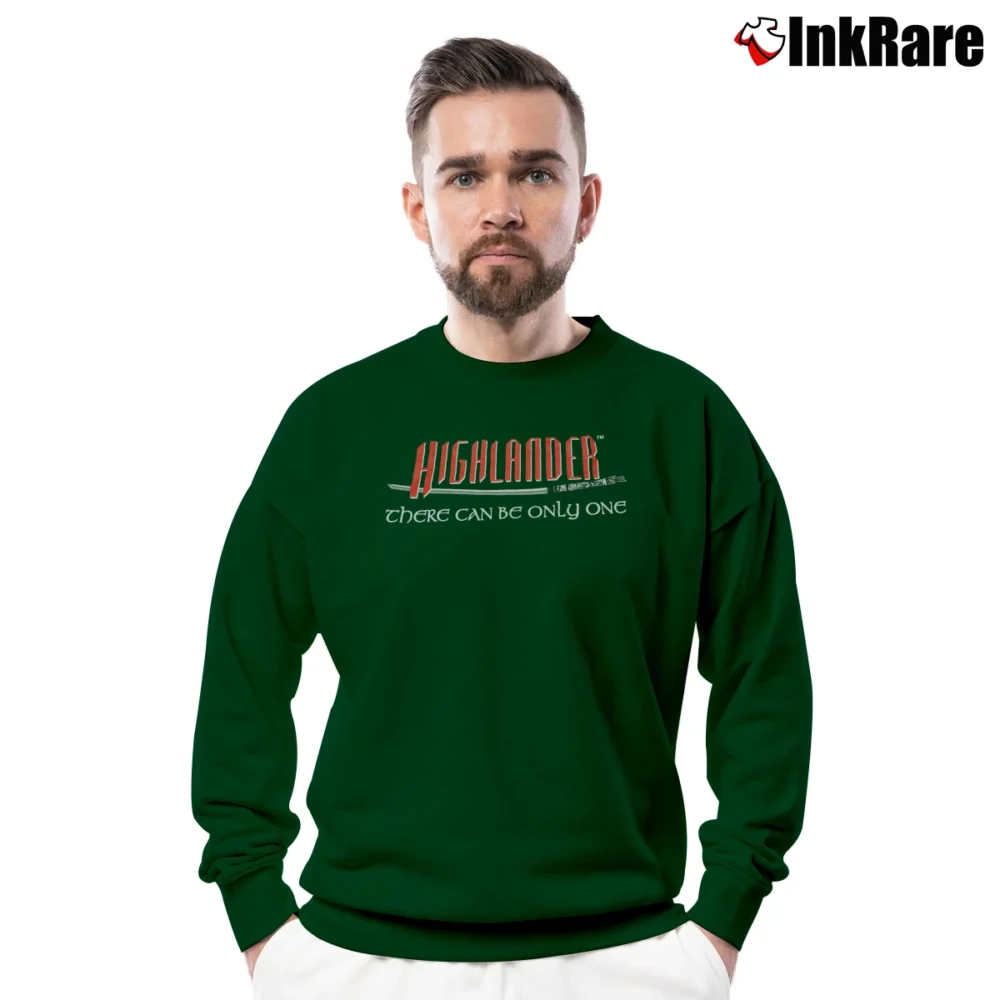 Men’s 1996 Highlander Tv Show Fantasy Crewneck Sweatshirt in forest green | Cozy Fabric, Clean Style