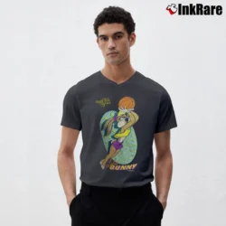 Men’s 1996 Lola Bunny Space Jam Looney Tunes V-Neck Tee in charcoal | Sharp, Breathable, Everyday Staple