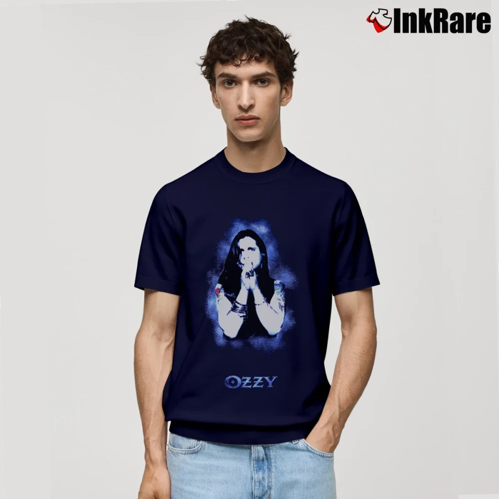 Men’s 1996 Ozzy Osbourne Retirement Sucks Tour Band Heavy Metal Rock And Roll Graphic Classic T-Shirt in navy | Soft, Breathable Everyday Wear