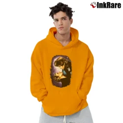 Men’s 1996 Star Wars Crossover Star Trek Graphic Pullover Hoodie in orange | Cozy, Durable, Modern Fit