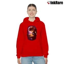 Women’s 1996 Star Wars Crossover Star Trek Graphic Cozy Hoodie in red | Warm, Structured, Stylish