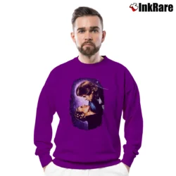Men’s 1996 Star Wars Crossover Star Trek Graphic Crewneck Sweatshirt in purple | Cozy Fabric, Clean Style