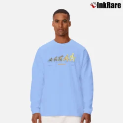 Men’s 1996 The Simpsons Homersapien Cartoon Character Classic Long-Sleeve Shirt in light blue | Sleek, Lightweight, Year-Round Wear