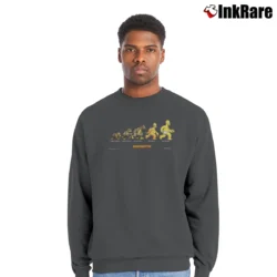 Men’s 1996 The Simpsons Homersapien Cartoon Character Crewneck Sweatshirt in charcoal | Cozy Fabric, Clean Style