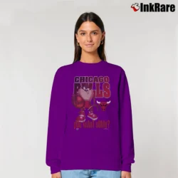 Women’s 1996 Vintage Chicago Bulls Taz You Want Some Relaxed Sweatshirt in purple | Soft, Laid-Back Vibe