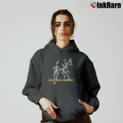 Women’s 1996 West Virginia Basketball Bugs Bunny Wile E Coyote Cozy Hoodie in charcoal | Warm, Structured, Stylish