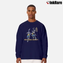 Men’s 1996 West Virginia Basketball Bugs Bunny Wile E Coyote Long-Sleeve Shirt in navy | Sleek, Lightweight, Year-Round Wear