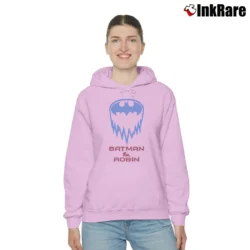 Women’s 1997 Batman And Robin DC Comics Cozy Hoodie in light pink | Warm, Structured, Stylish
