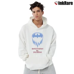 Men’s 1997 Batman And Robin DC Comics Pullover Hoodie in white | Cozy, Durable, Modern Fit