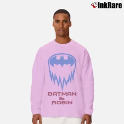 Men’s 1997 Batman And Robin DC Comics Long-Sleeve Shirt in light pink | Sleek, Lightweight, Year-Round Wear