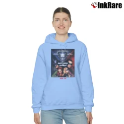 Women’s 1997 Batman And Robin Movie Cast Graphic Cozy Hoodie in light blue | Warm, Structured, Stylish