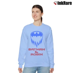 Women’s 1997 Batman And Robin Movie DC Comics Relaxed Sweatshirt in light blue | Soft, Laid-Back Vibe