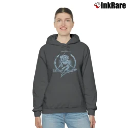 Women’s 1997 Betty Boop Distressed Grunge Classic Cartoon Cozy Hoodie in charcoal | Warm, Structured, Stylish