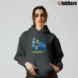 Women’s 1997 Bugs Bunny And Witch Hazel Looney Tunes Cozy Hoodie in charcoal | Warm, Structured, Stylish