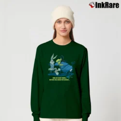 Women’s 1997 Bugs Bunny And Witch Hazel Looney Tunes Long-Sleeve Top in forest green | Sleek, Versatile, All-Season