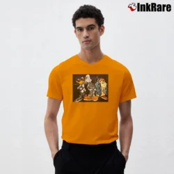 Men’s 1997 Bugs Bunny Taz Sylvester Looney Tunes V-Neck Tee in orange | Sharp, Breathable, Everyday Staple