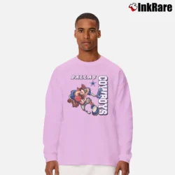 Men’s 1997 Dallas Cowboys Taz Looney Tunes NFL Long-Sleeve Shirt in light pink | Sleek, Lightweight, Year-Round Wear