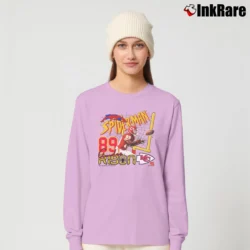 Women’s 1997 Kansas City Chiefs Spider Man Marvel Long-Sleeve Top in light pink | Sleek, Versatile, All-Season