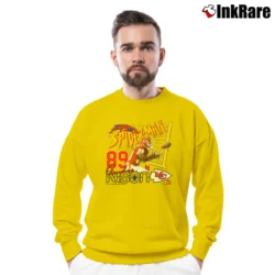 Men’s 1997 Kansas City Chiefs Spider Man Marvel Crewneck Sweatshirt in yellow | Cozy Fabric, Clean Style