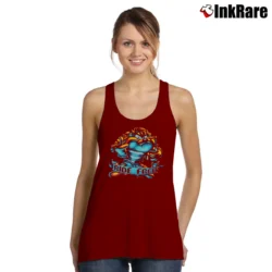 Women’s 1997 Looney Tunes Taz Ride Free Retro Print Tank Top in maroon | Lightweight, Movement-Friendly