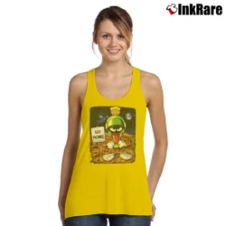 Women’s 1997 Marvin The Martian Go Home Looney Tunes Tank Top in yellow | Lightweight, Movement-Friendly
