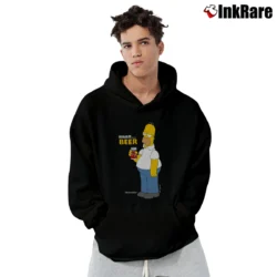 Men’s 1997 Simpsons Homer Duff Beer Pullover Hoodie in black | Cozy, Durable, Modern Fit