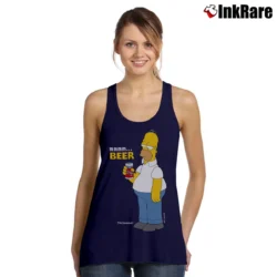 Women’s 1997 Simpsons Homer Duff Beer Tank Top in navy | Lightweight, Movement-Friendly