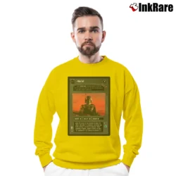 Men’s 1997 Star Wars Boba Fett Customizable Card Game Crewneck Sweatshirt in yellow | Cozy Fabric, Clean Style