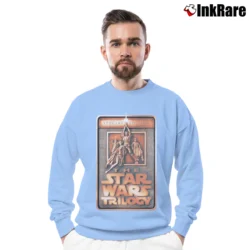 Men’s 1997 Star Wars Trilogy Classic Vintage Crewneck Sweatshirt in light blue | Cozy Fabric, Clean Style