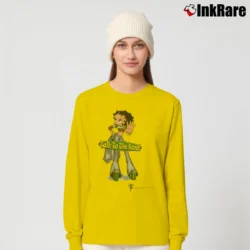 Women’s 1998 Betty Boop Talk To The Hand Graphic Long-Sleeve Top in yellow | Sleek, Versatile, All-Season