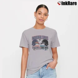 Women’s 1998 Detroit Tigers Vs Tampa Bay Devil Rays Signature T-Shirt in sport grey | Soft, Flattering Fit