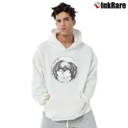 Men’s 1998 Edward Gorey Bat Drawings Pullover Hoodie in white | Cozy, Durable, Modern Fit