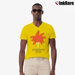 Men’s 1998 Sideshow Bob Fan Favorite Simpsons Promo 90s Cartoon V-Neck Tee in yellow | Sharp, Breathable, Everyday Staple