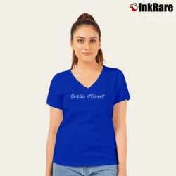 Women’s 1998 Sinead Oconnor Tour V-Neck Tee in royal blue | Chic Neckline, Soft Texture