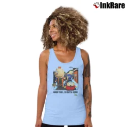 Women’s 1998 Southpark 90s Animation Simpsons Family Guy Tank Top in light blue | Lightweight, Movement-Friendly