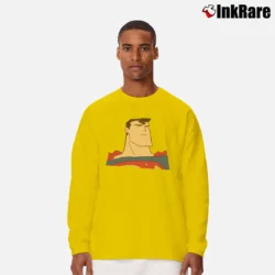 Men’s 1998 Superman The Animated Series Retro Long-Sleeve Shirt in yellow | Sleek, Lightweight, Year-Round Wear