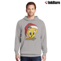Men’s 1998 Tweety Bird Santa Claus Looney Tunes Christmas Pullover Hoodie in sport grey | Cozy, Durable, Modern Fit