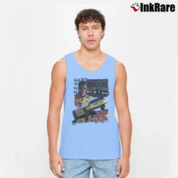 Men’s 1999 Deadstock Ward Burton 22 Cat Dodge Nascar Tank Top in light blue | Breathable, Active-Friendly Design