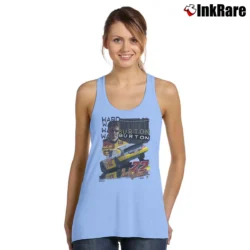 Women’s 1999 Deadstock Ward Burton 22 Cat Dodge Nascar Tank Top in light blue | Lightweight, Movement-Friendly