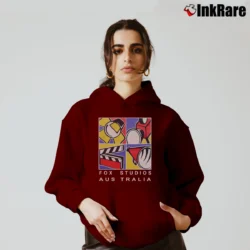 Women’s 1999 Fox Studios Australia Cozy Hoodie in maroon | Warm, Structured, Stylish