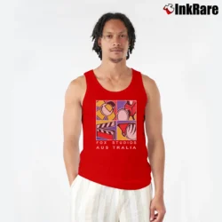 Men’s 1999 Fox Studios Australia Tank Top in red | Breathable, Active-Friendly Design